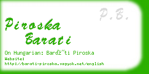 piroska barati business card